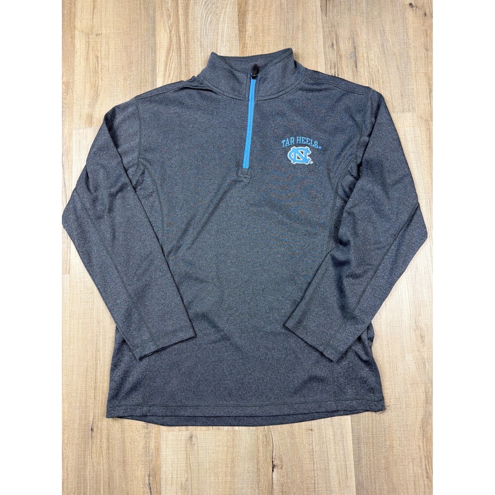UNC Tar Heels Knights Apparel Mens Small Quarter Zip Pullover Gray Heather